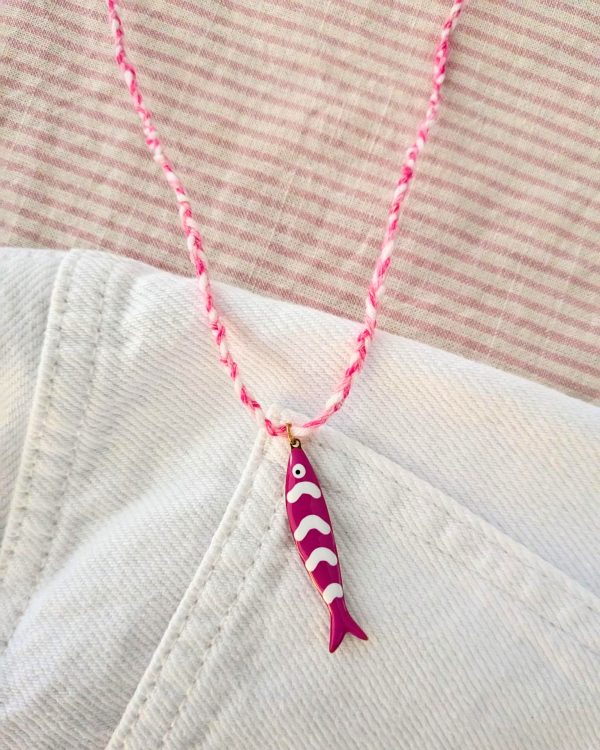 Helsinki ketting fuchsia roze