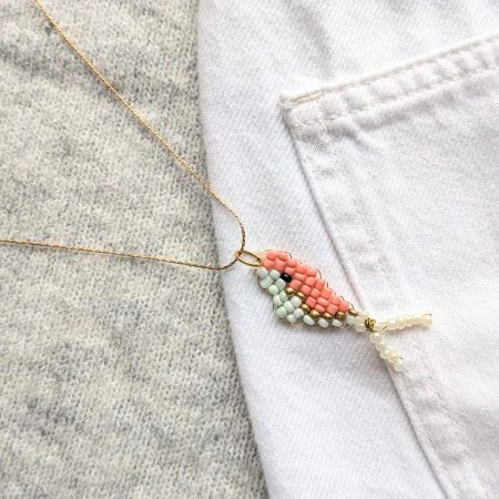 Novi ketting koraal/groen