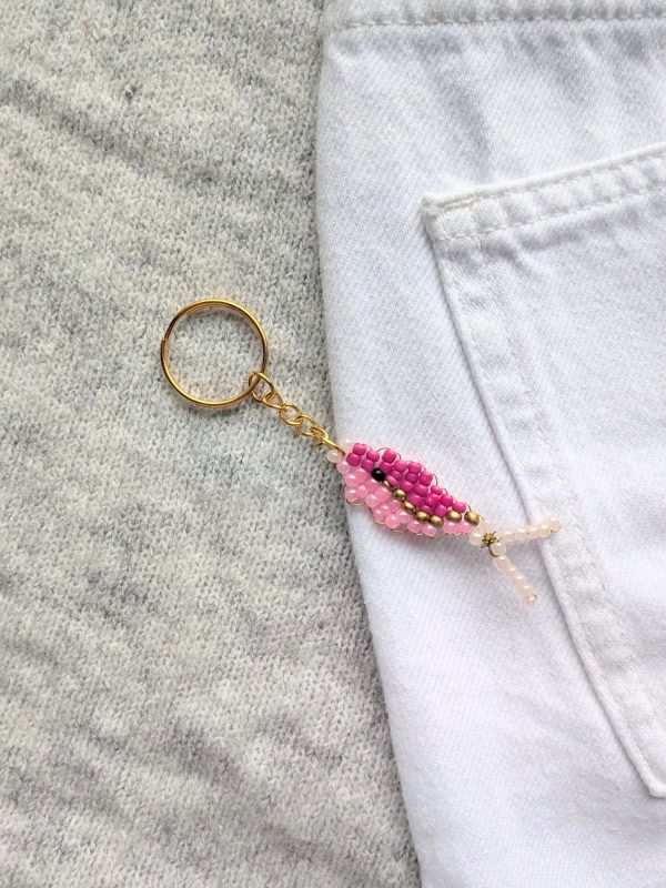 Mira tas/sleutelhanger roze